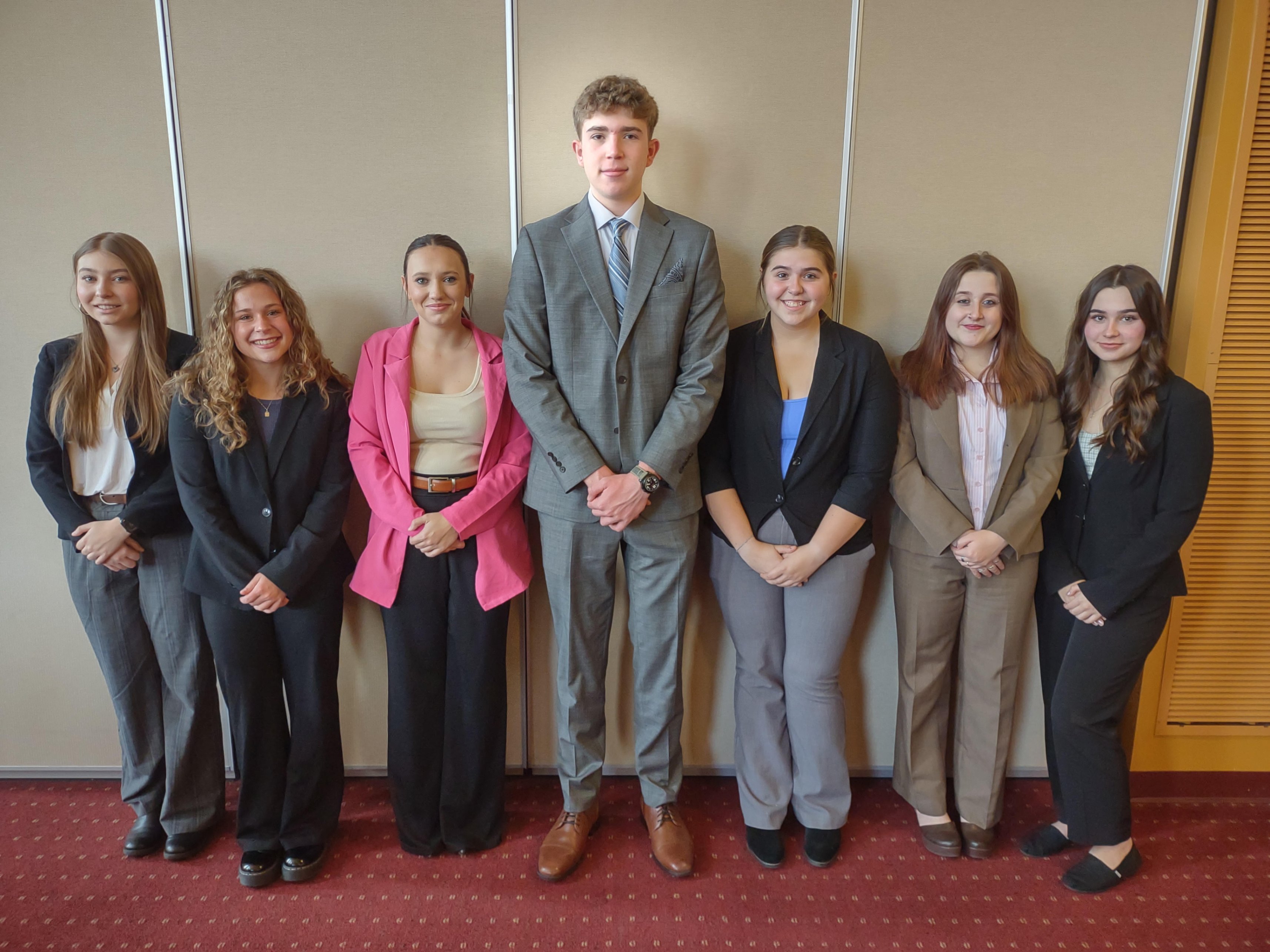 Brookville students that participated in the recent Senator for Day event pose for a photo at the event.